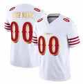 Custom SF.49ers Active Player White Gold 2025 F.U.S.E. “Rivalriesâ€?Vapor Limited Stitched Jersey