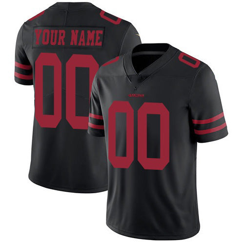 Custom SF.49ers Alternate Black Vapor Untouchable Limited Football Jersey Marou