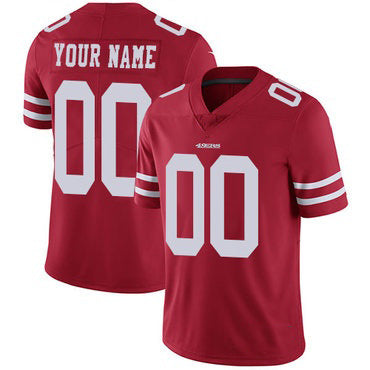Custom SF.49ers Home Red Vapor Untouchable Limited Football Jersey Marou