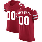 Custom SF.49ers Scarlet Vapor Untouchable Elite Football Jersey Marou