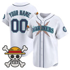 Custom Seattle Mariners x One Piece White Vapor Premier Limited Jersey - Stitched Baseball Jersey