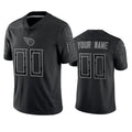 Custom T.Titans Active Player Black Reflective Limited Stitched Football Jersey Marou