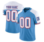 Custom T.Titans Blue White 2023 F.U.S.E. Vapor Limited Throwback Football Stitched Jersey