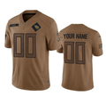 Custom T.Titans Brown 2023 Salute To Service Football Stitched Jersey