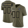 Custom T.Titans Active Player Olive 2025 F.U.S.E. Salute to Service Limited Stitched Football Jersey Marou