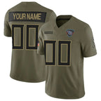 Custom T.Titans Active Player Olive 2025 F.U.S.E. Salute to Service Limited Stitched Football Jersey Marou