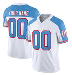 Custom T.Titans Active Player White Blue 2023 F.U.S.E. Vapor Limited Throwback Stitched Football Jersey Marou