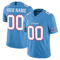 Custom T.Titans Light Blue 2026 F.U.S.E. Vapor Limited Stitched Football Jersey