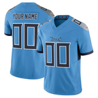 Custom T.Titans Light Blue F.U.S.E. Vapor Limited Stitched Football Jersey