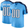 Custom T.Titans Light Blue Vapor Untouchable Player Limited Football Jersey Marou