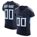 Custom T.Titans Navy Vapor F.U.S.E. Elite Football Jersey Marou