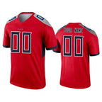 Custom T.Titans Red Inverted Legend Football Jersey Marou