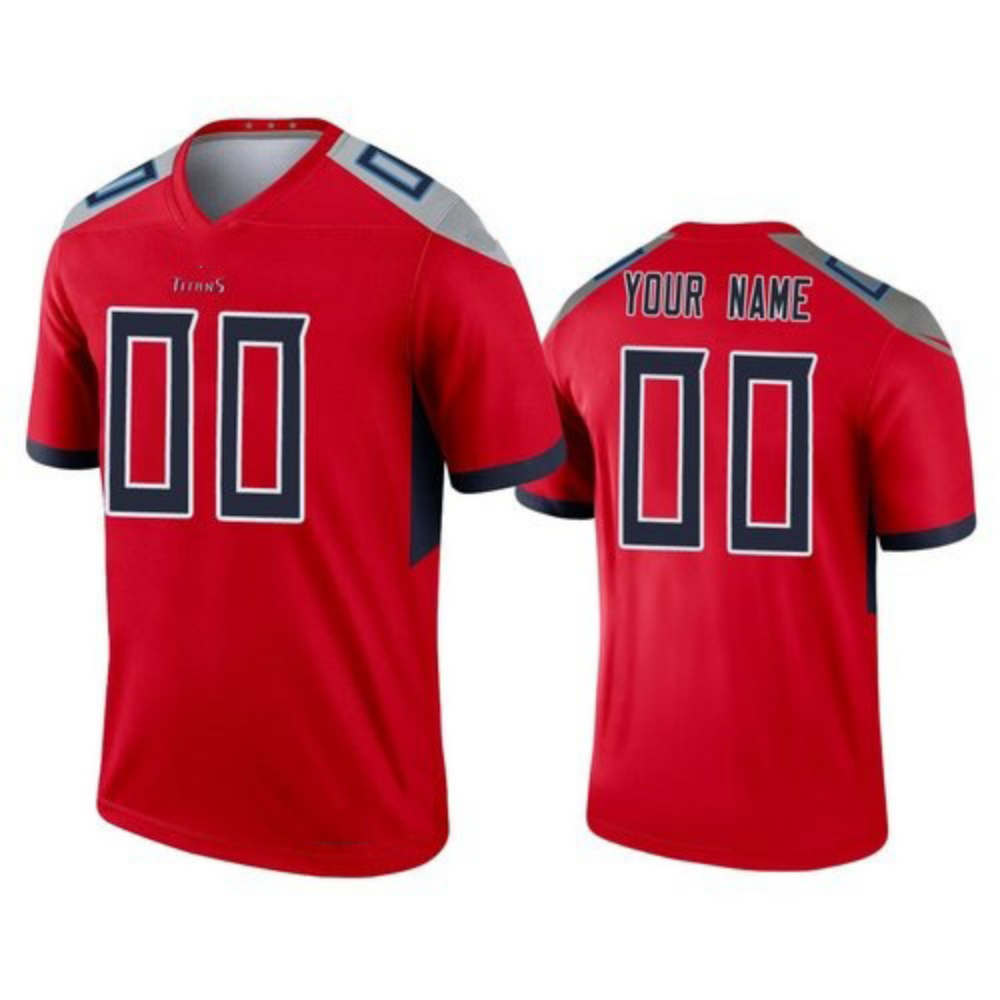 Custom T.Titans Red Inverted Legend Jersey