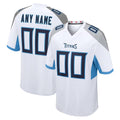 Custom T.Titans White Game Football Jersey Marou