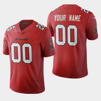 Custom TB.Buccaneers 2020 Vapor Limited Red Football Jersey Marou