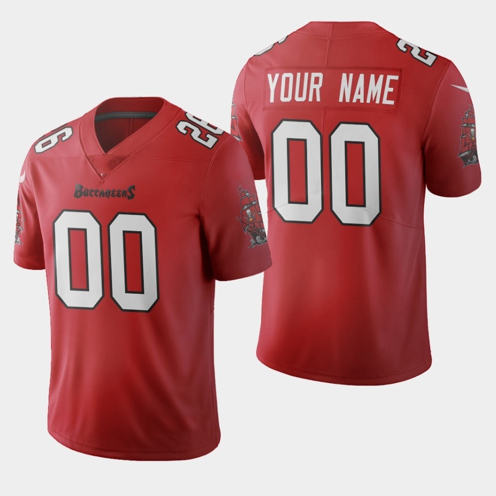 Custom TB.Buccaneers 2020 Vapor Limited Red Stitched Football Jerseys