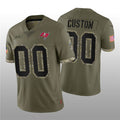 Custom TB.Buccaneers ACTIVE PLAYER 2022 Olive Salute To Service Limited Stitched Football Jersey Marou