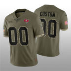 Custom TB.Buccaneers 2022 Olive Salute To Service Limited Stitched Stitched Football Jerseys