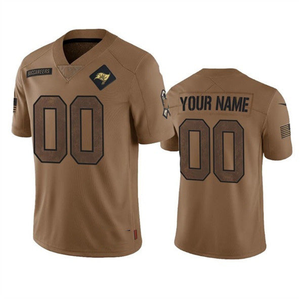 Custom TB.Buccaneers Active Player 2023 Brown Salute To Service Limited Stitched Football Jersey Marou