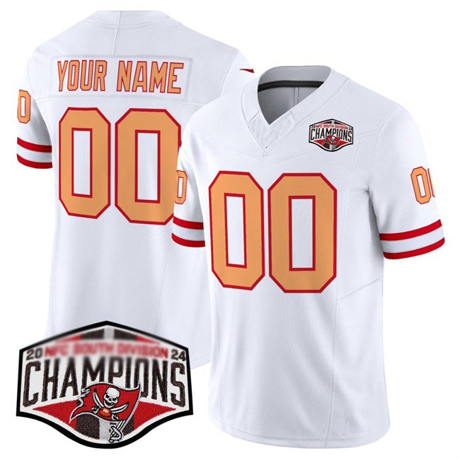 Custom TB.Buccaneers Active Player White F.U.S.E. 2024 NFC South Champions Limited Stitched Football Jersey Marou