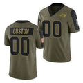 Custom TB.Buccaneers Olive ACTIVE PLAYER 2021 Salute To Service Limited Stitched Football Jersey Marou