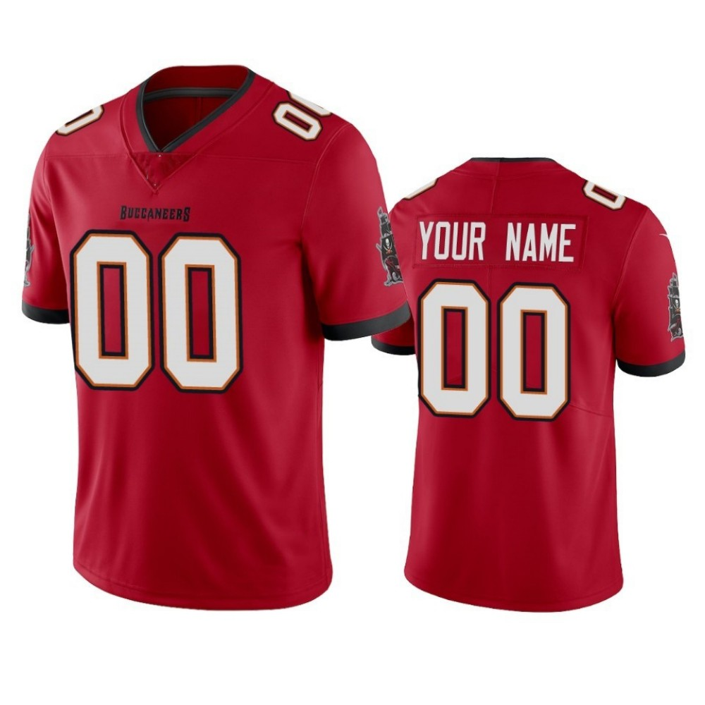 Custom TB.Buccaneers Red Vapor Limited Stitched Football Jerseys