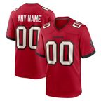 Custom TB.Buccaneers Red Team Game Jersey Stitched Football Jerseys