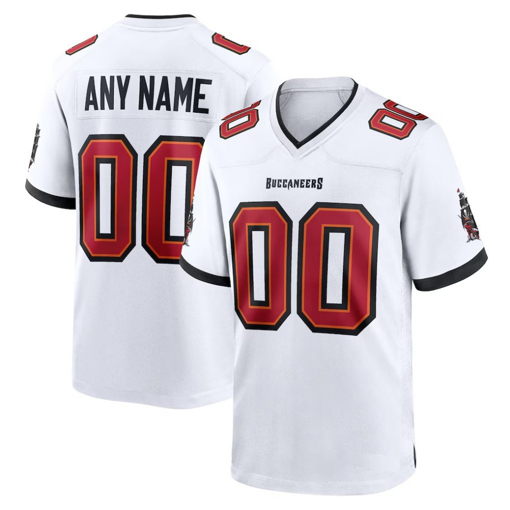 Custom TB.Buccaneers White Game Stitched Football Jersey