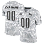 Custom W.Commanders Active Player 2024 F.U.S.E Arctic Camo Salute To Service Limited Stitched Football Jersey Marou