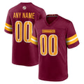 Custom W.Commanders Burgundy Game Player Football Jersey Marou