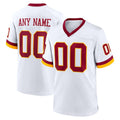 Custom W.Commanders White Game Football Jersey Marou