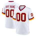 Custom W.Commanders White Game Football Jersey Marou