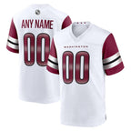 Custom W.Commanders White Game Player Football Jersey Marou