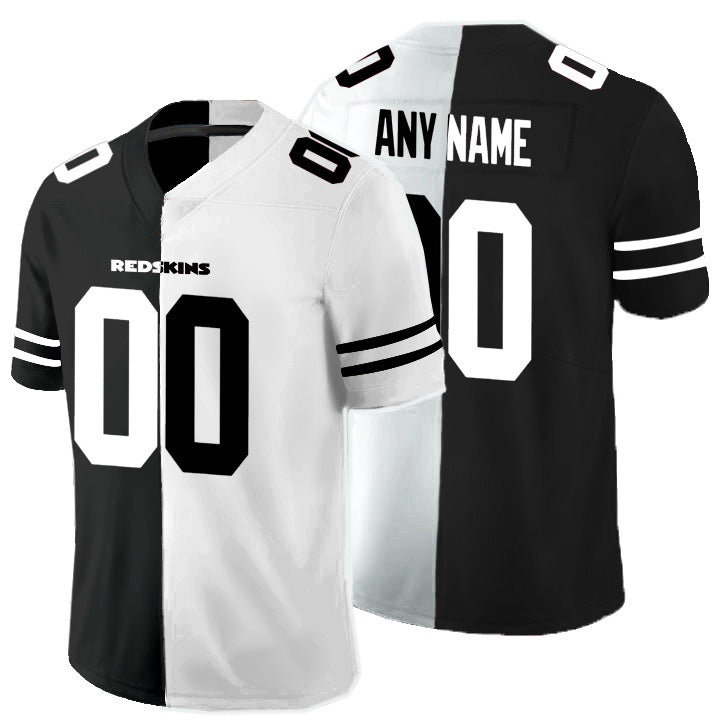 Custom W.Redskins Black And White Split Vapor Untouchable Limited Football Jersey Marou
