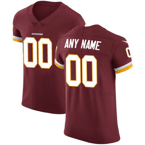 Custom W.Redskins Burgundy Red Team Color Vapor Untouchable Elite Football Jersey Marou