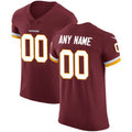 Custom W.Redskins Burgundy Red Team Color Vapor Untouchable Elite Football Jersey Marou