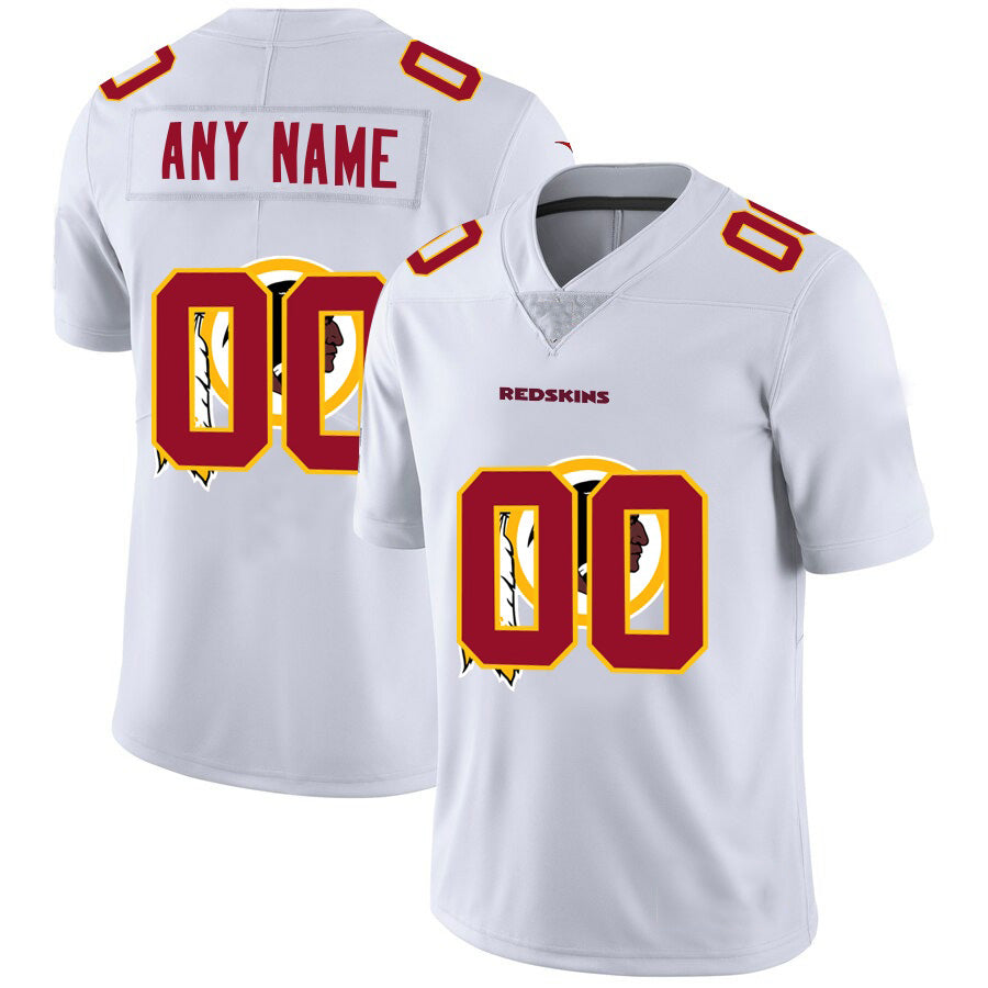 Custom W.Redskins White Team Big Logo Vapor Untouchable Limited Football Jersey Marou