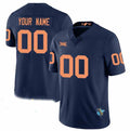 Custom W.Virginia Mountaineers ACTIVE PLAYER Navy F.U.S.E. 1965-2025 Throwback Stitched Jersey