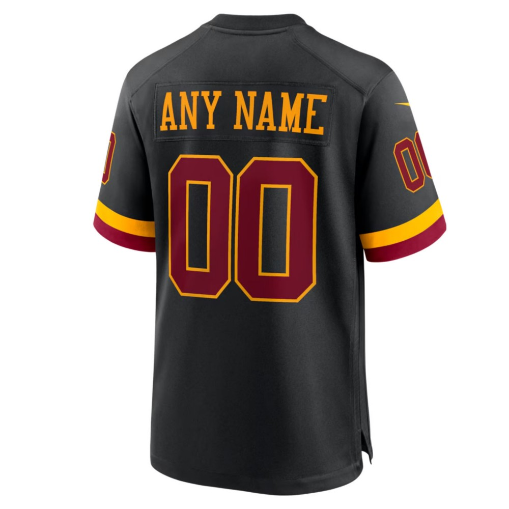 Custom Washington Commanders Black Game Stitched Football Jersey