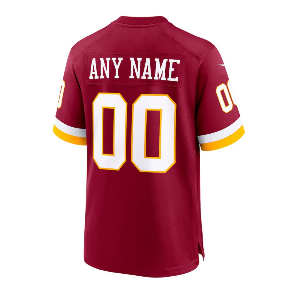 Custom Washington Commanders Burgundy Game Stitched Football Jersey