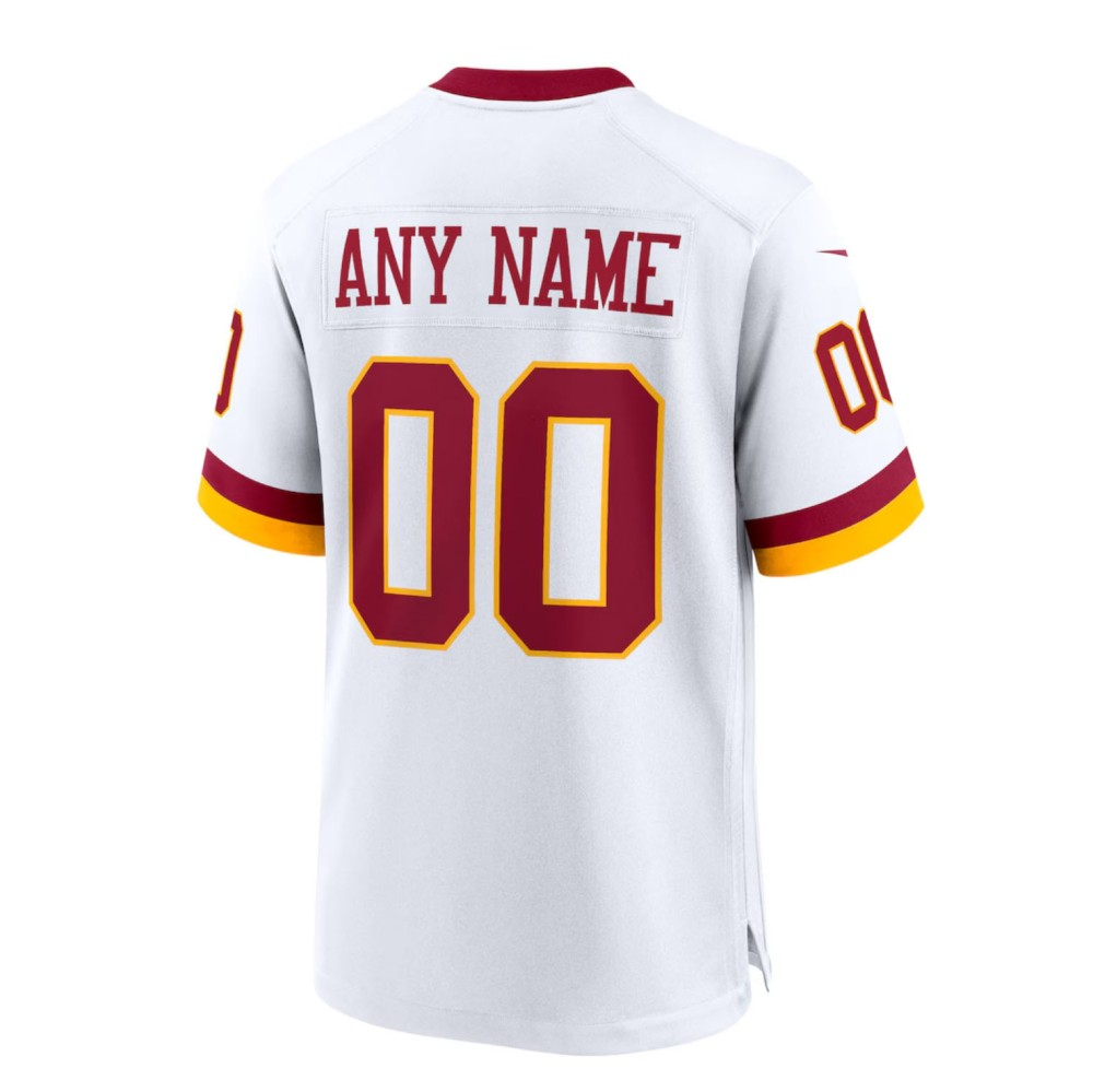 Custom Washington Commanders White Game Stitched Football Jersey