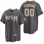 Custom Washington Nationals Active Player 2022 Grey City Connect Cherry Blossom Cool Base Stitched Baseball Jersey