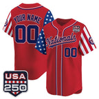 Custom Washington Nationals America 250 Edition Vapor Premier Limited Red Stitched Baseball Jersey