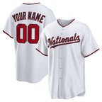 Custom Washington Nationals White Home Replica Baseball Jersey