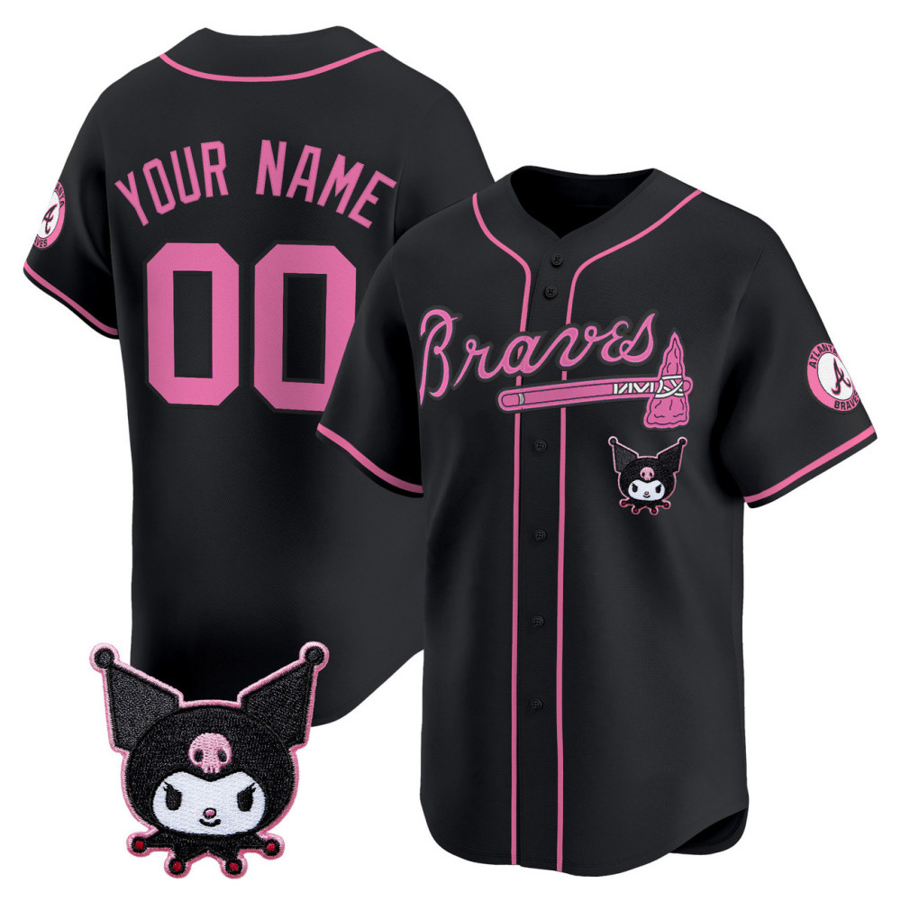 Custom Atlanta Braves Kuromi x Sanrio Friends Vapor Premier Limited Baseball Stitched Jersey