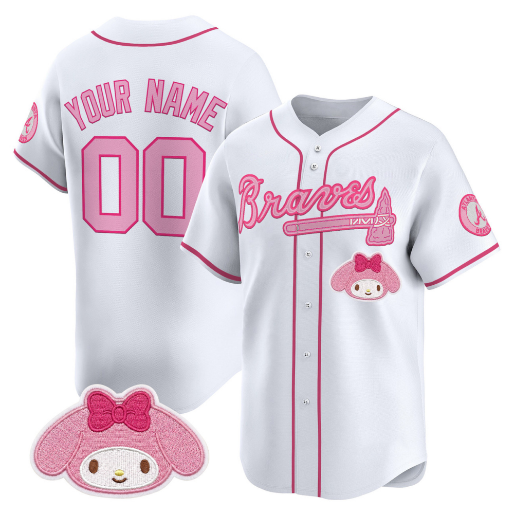Custom Atlanta Braves My Melody x Sanrio Friends Vapor Premier Limited Baseball Stitched Jersey