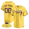 Custom Atlanta Braves Pompompurin x Sanrio Friends Vapor Premier Limited Baseball Stitched Jersey