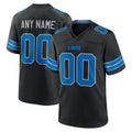 Custom D.Lions Black Alternate Game Stitched Football American Jersey