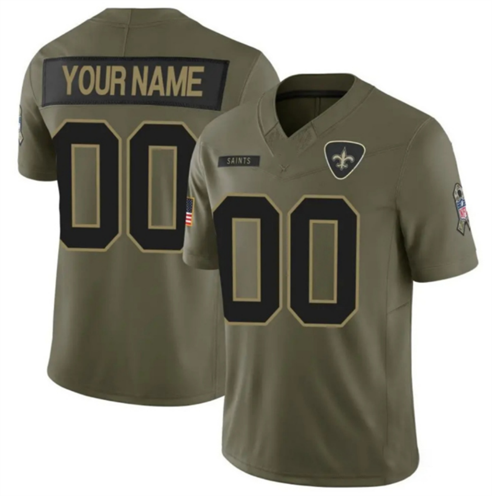 Custom New Orleans Saints Active Player Gold F.U.S.E. Alternate Limited Football Stitched Jersey