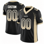Custom New Orleans Saints Black Drift Fashion Limited Football Stitched Jersey